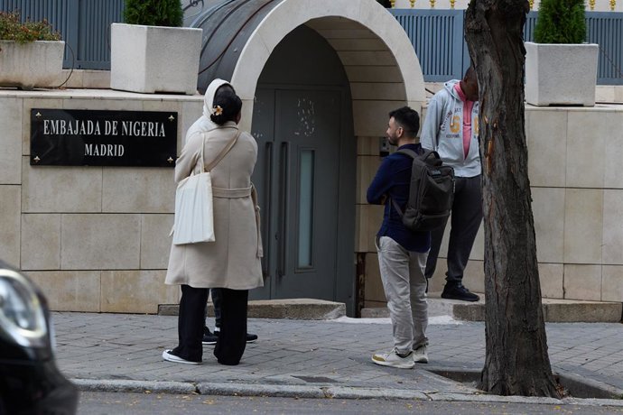 Fachada de la Embajada de Nigeria, a 15 de octubre de 2024, en Madrid (España). La Seguridad Social ganó una media de 13.547 afiliados extranjeros en septiembre, casi un 0,5% más respecto al mes anterior, con lo que el noveno mes del año se cerró con 1.