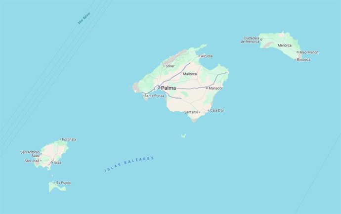 Baleares en Google Maps