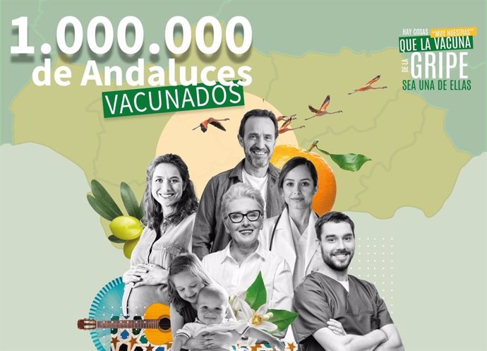 Un total de 1.040.844 personas se han vacunado frente a la gripe en Andalucía desde que comenzó la campaña del Plan de Vacunaciones, que impulsa la Consejería de Salud y Consumo.