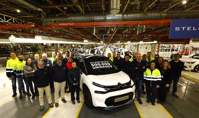 Archivo - Stellantis supera las 500.000 unidades fabricadas del modelo Citroën Aircross en su planta de Figueruelas (Zaragoza).