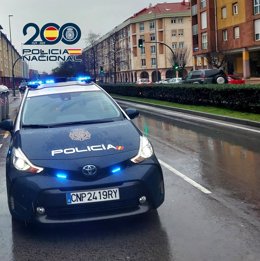 Coche de Policía en la zona de El Alisal