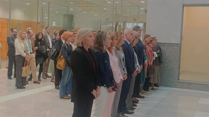 Homenaje en el Palacio de Justicia de Bilbao al magistrado José María Lidón, asesinado por ETA el 7 de noviembre de 2001