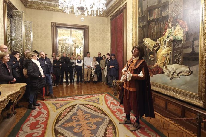 Imagen de una visita teatralizada al Palacio de Navarra, con motivo de la conmemoración del Día de Navarra, en 2022