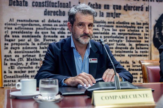 El ex director general de Red.esDavid Cierco durante su comparecencia ante la comisión de investigación sobre el 'caso Koldo', en el Senado, a 7 de noviembre de 2024, en Madrid (España).