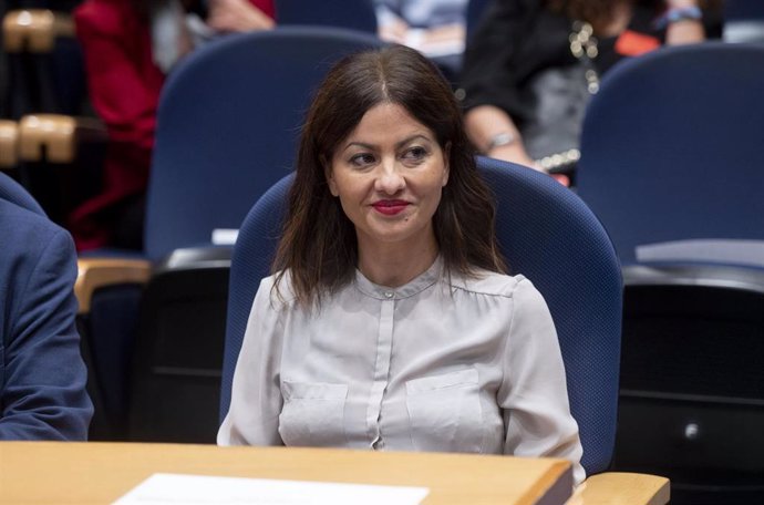 La ministra de Juventud e Infancia, Sira Rego, durante la jornada 'Towards Barnahus Spain Phase II', en el Ministerio de Juventud e Infancia, a 25 de octubre de 2024, en Madrid (España). 