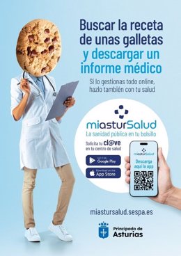 Cartel promocional de la aplicación Mi Astursalud