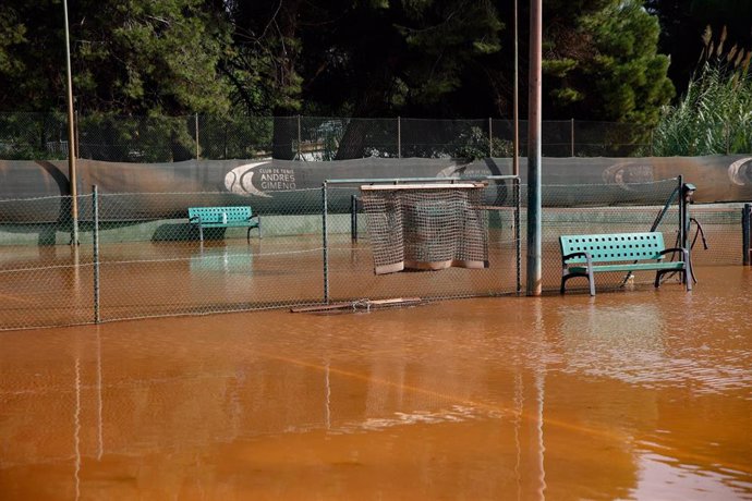 Zona inundada por las lluvias, a 4 de noviembre de 2024, en Castelldefels, Barcelona, Catalunya (España)