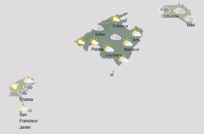 El tiempo hoy, viernes 8 de noviembre, en Baleares.