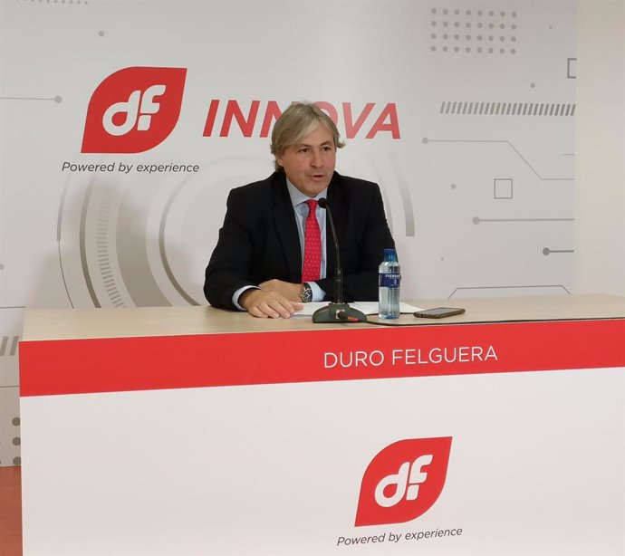 Archivo - Rueda de prensa del consejero delegado de Duro Felguera, Jaime Argüelles, tras la Junta General de Accionistas celebrada en la sede de la empresa en Gijón.