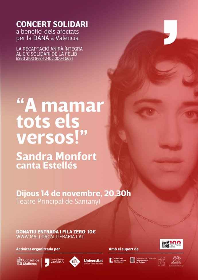 Cartel del concierto solidario.