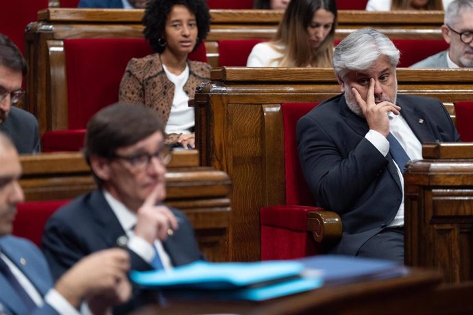 El presidente de Junts en el Parlament, Albert Batet, durante el debate de Política General en el Parlament de Catalunya, a 9 de octubre de 2024