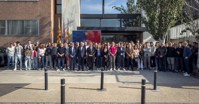 Acto de solidaridad del FC Barcelona en conmemoración por las víctimas de la DANA en la Comunitat Valenciana