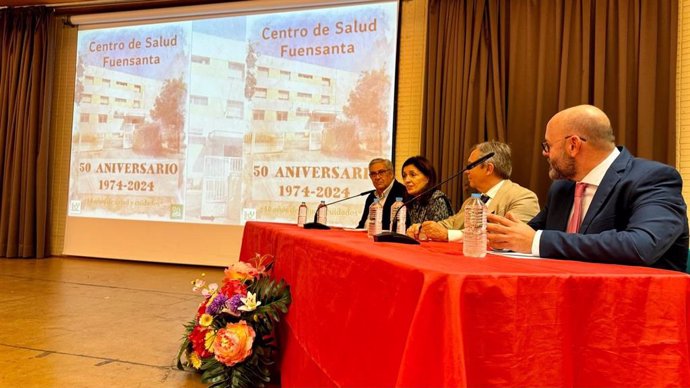 María Jesús Botella interviene en el acto de celebración del 50 aniversario del Centro de Salud Fuensanta.