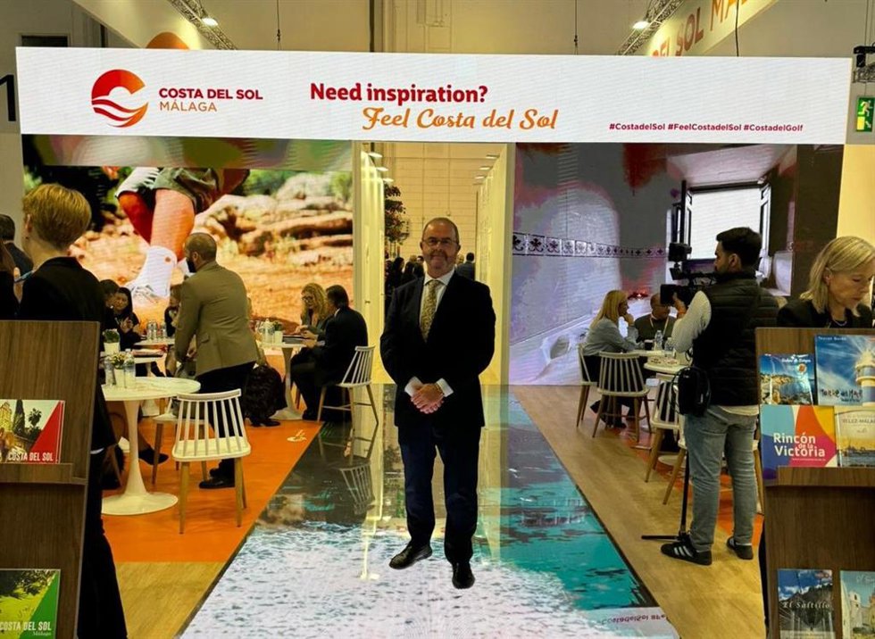 El concejal de Turismo, Francisco Jerez, en la feria WTM.