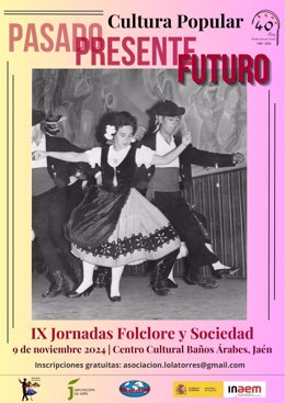 Cartel de las IX Jornadas Folclore y Sociedad.