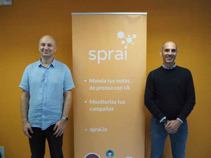 El cofundador de la start-up Sprai, Eudald Aymerich, y el ceo, Toni Arrebola