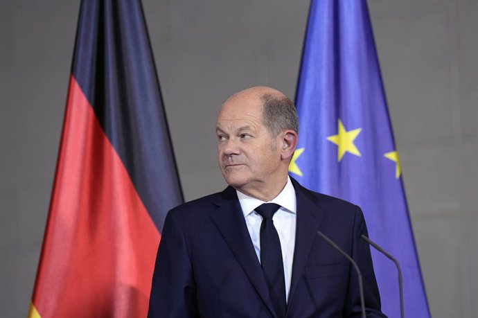 November 4, 2024, Berlin, Berlin, Deutschland: Olaf Scholz beim Empfang des NATO-Generalsekretärs mit militärischen Ehren und zu einem gemeinsamen Gespräch mit anschlieÃendem Pressestatement im Bundeskanzleramt. Berlin, 04.11.2024