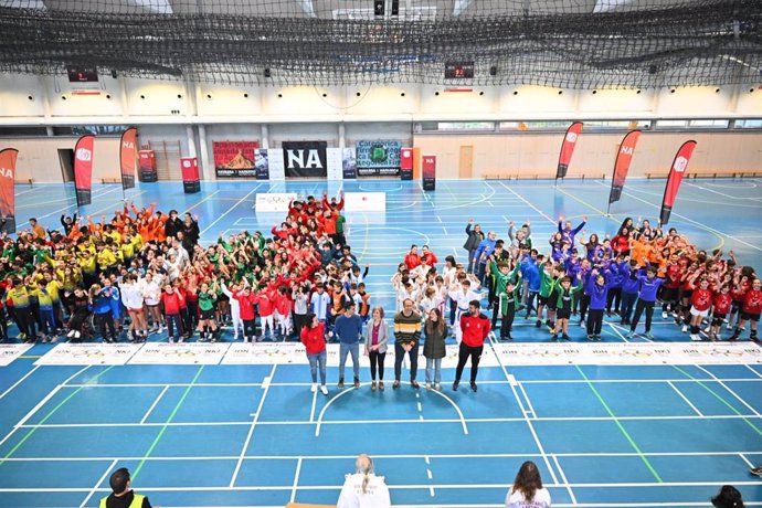 Inauguración de los Juegos Deportivos de Navarra en el Estadio Larrabide.