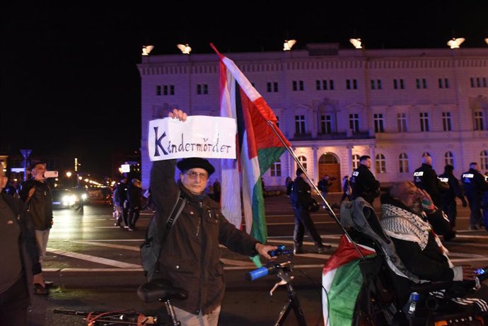 Imagen de archivo de protestas propalestinas en Berlín 