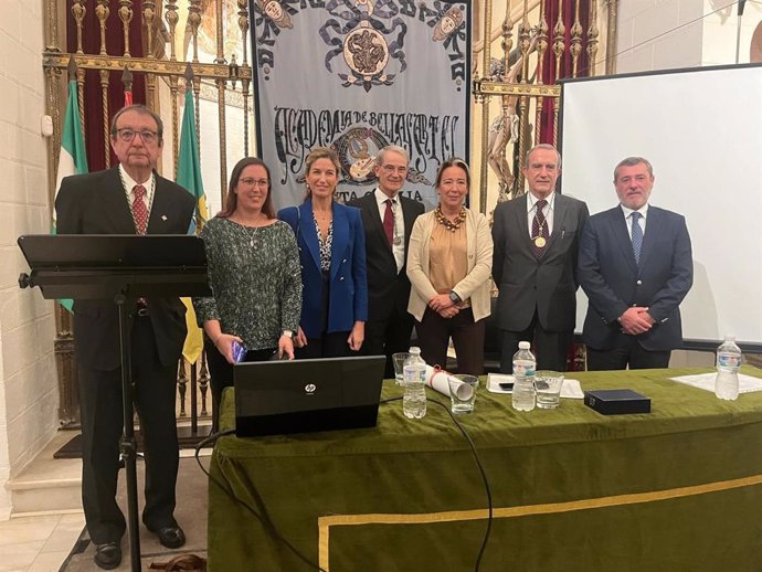 Acto de toma de posesión de Benítez como Académico Numerario. 