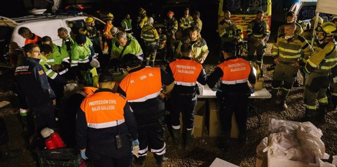 Voluntarios de Protección Civil Bajo Gállego desplazados a Catarroja (Valencia)