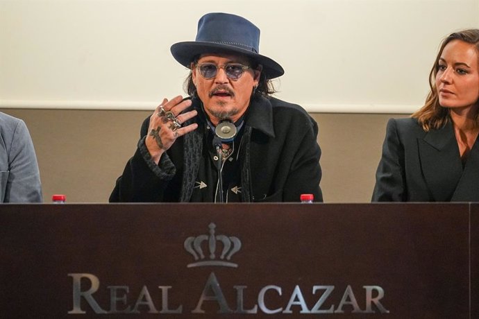 Johnny Depp en roda de premsa del Festival de Cinema Europeu de Sevilla.