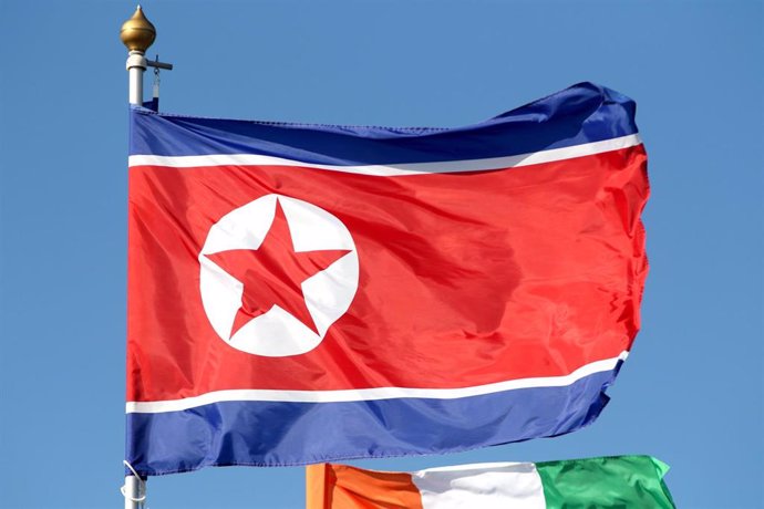 Archivo - Bandera de Corea del Norte (archivo)