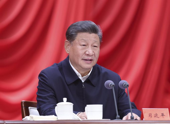 BEIJING, Oct. 29, 2024  -- Chinese President Xi Jinping, also general secretary of the Communist Party of China (CPC) Central Committee and chairman of the Central Military Commission, addresses the opening of a study session at the Party School of the CP