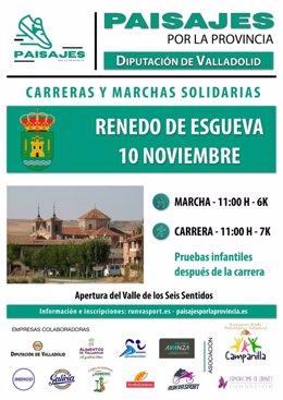 Cartel del I circuito 'Paisajes de la provincia' que llega este domingo a Renedo de Esgueva