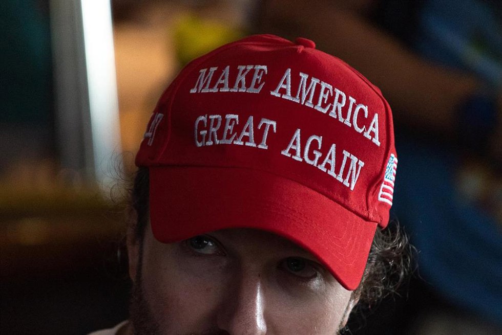 Imagen de archivo de un simpatizante de Donald Trump.