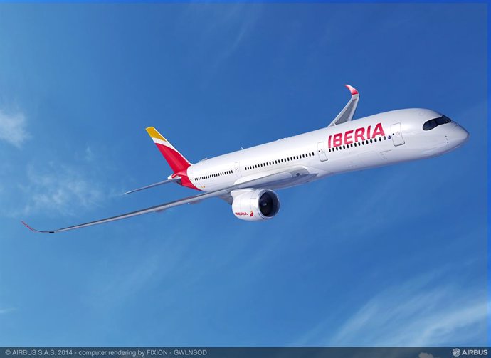 Archivo - Avión de Iberia