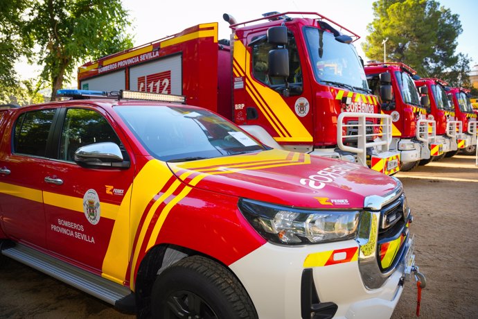 Vehículos de bomberos de la Diputación de Sevilla 