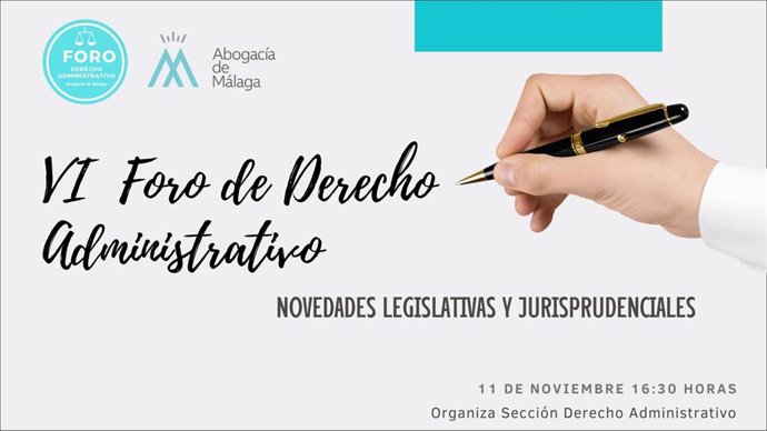 Abogacía de Málaga organiza una nueva edición del foro de derecho administrativo.