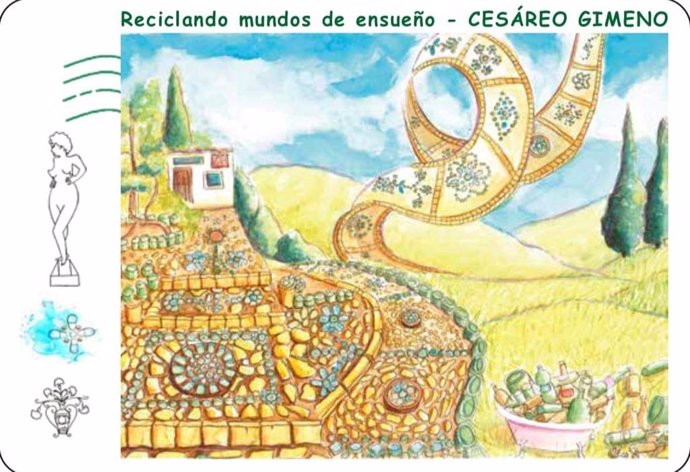 Ilustración de 'Reciclando mundos de ensueño' inspirada en la 'Era del Tío Cesáreo'.