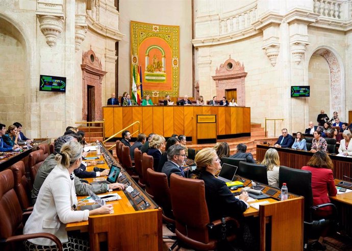 Sesión plenaria en el Parlamento andaluz. (Foto de archivo).