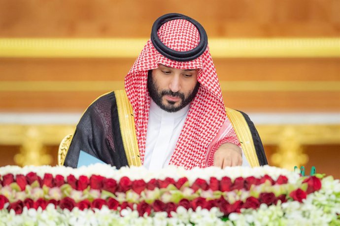 Archivo - 16 July 2024, Saudi Arabia, Jeddah: Saudi Crown Prince Mohammed bin Salman Al Saud chairs the Cabinet session. Photo: -/Saudi Press Agency/dpa