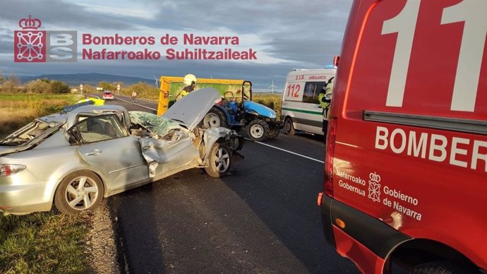 Imagen de los dos vehículos accidentados.