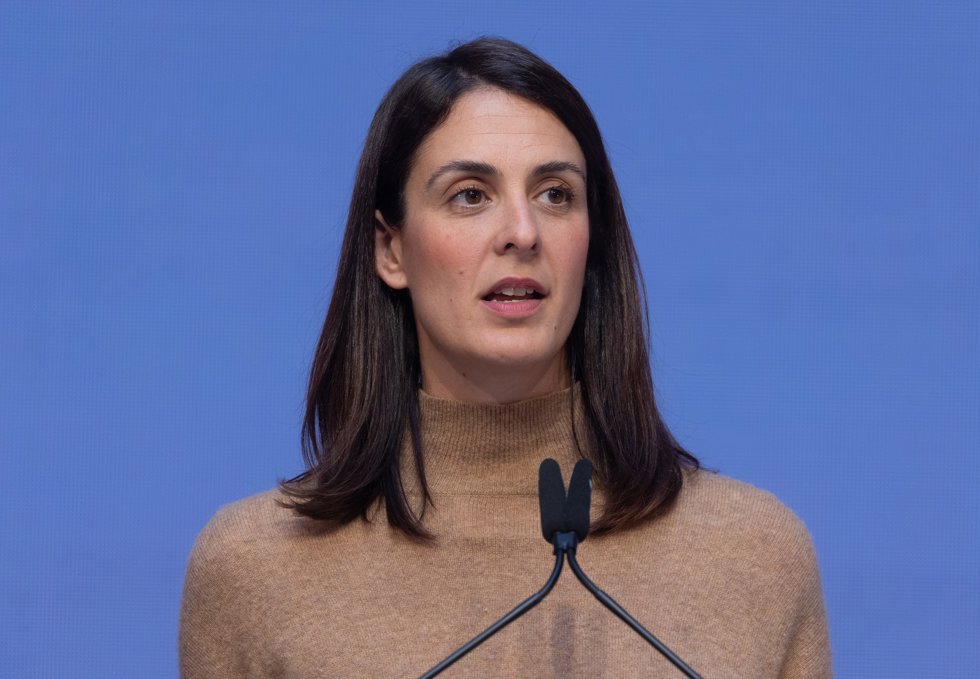 La coportavoz de Más Madrid Rita Maestre durante una rueda de prensa, a 28 de octubre de 2024, en Madrid (España).