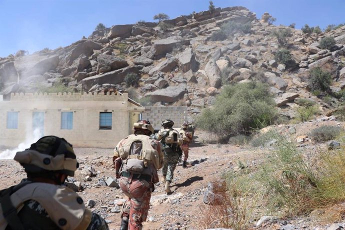 Archivo - October 10, 2024, Undisclosed, Oman: Iranian and Omani soldiers taking part in a joint military exercise at an undisclosed location in Oman.