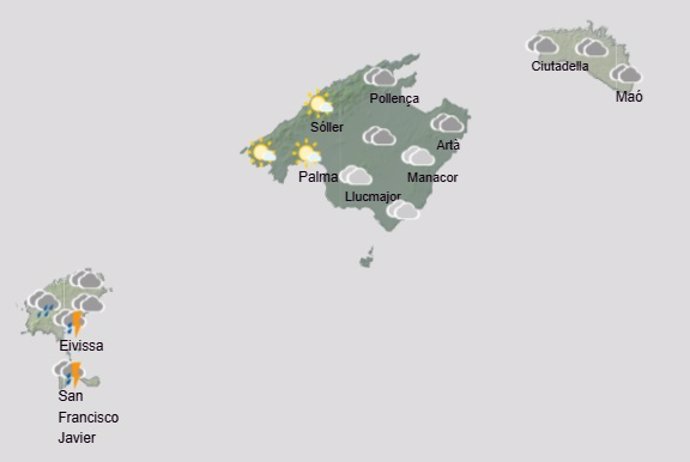 El tiempo hoy, lunes 11 de noviembre, en Baleares.