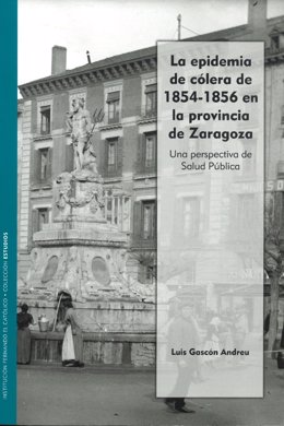 Portada del libro sobre la epidemia de cólera en la provincia de Zaragoza a mediados del siglo XIX.