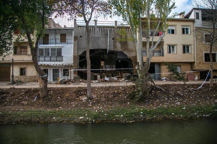 Localidad de Mira afectada por la DANA.