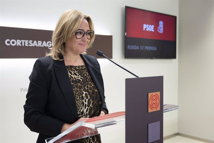 La portavoz del PSOE Aragón, Mayte Pérez.