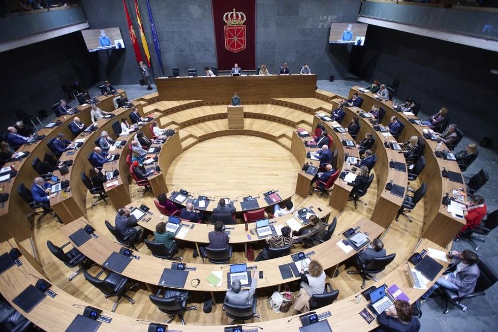 Archivo - Imagen de archivo del Debate sobre el Estado de la Comunidad en el Parlamento de Navarra.