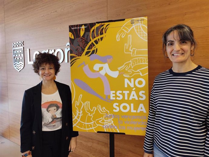 La concejala de Igualdad, Celia Sanz, junto a la agente de Igualdad, Eva Lacarra