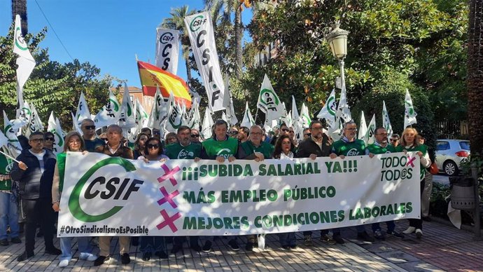 Movilización de CSIF Extremadura en Badajoz