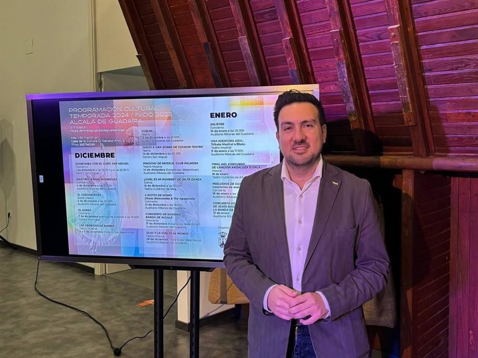 Presentación de la programación por el delegado de Cultura del Ayuntamiento, Christopher Rivas.