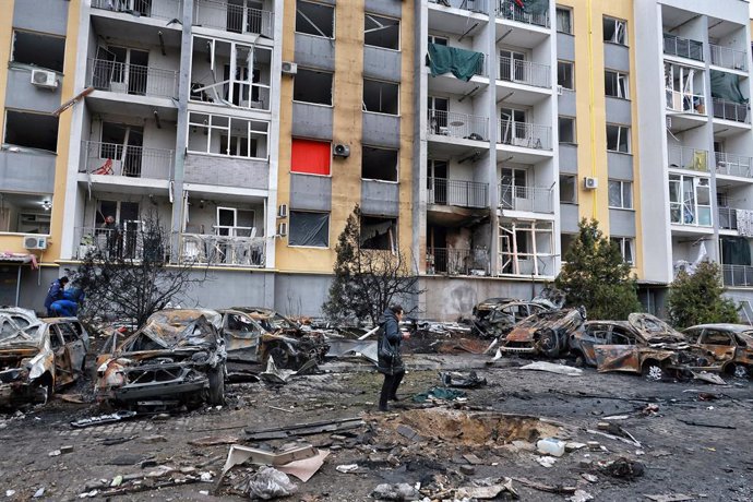 November 9, 2024, Odesa, Ukraine: ODESA, UKRAINE - NOVEMBER 9, 2024 - A residential building damaged by a Russian drone attack, Odesa, southern Ukraine