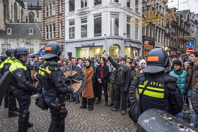 Manifestación propalestina en Ámsterdam