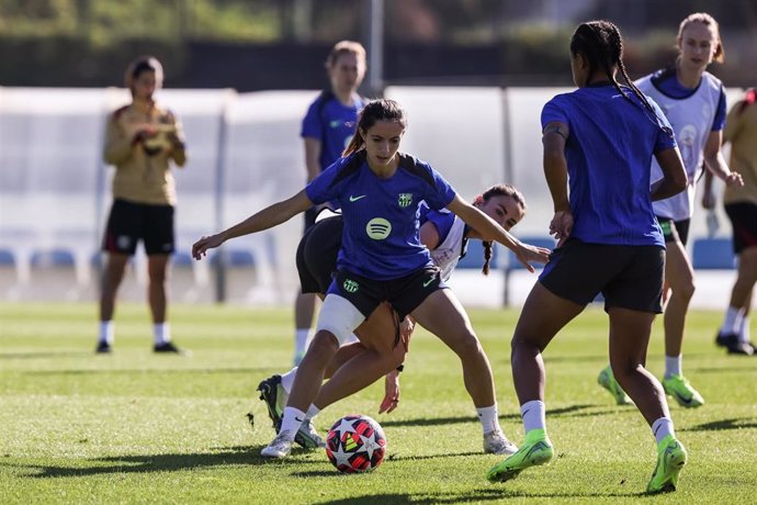 Aitana Bonmati during the training day of FC Barcelona ahead UEFA Women’s Champions League, football match against SKN St. Polten at Ciudad Esportiva Joan Gamper on November 11, 2024 in Sant Joan Despi, Barcelona, Spain.